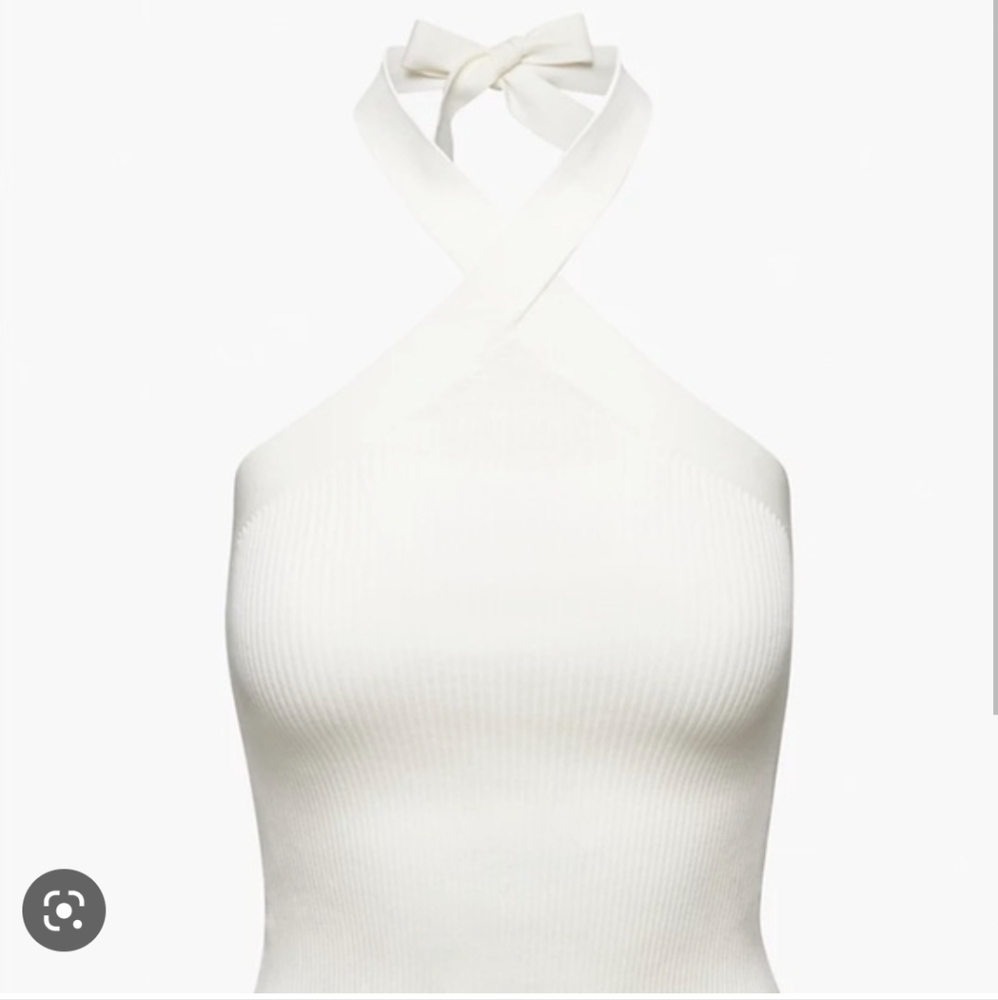 Aritzia wilfred cayenne halter tie top